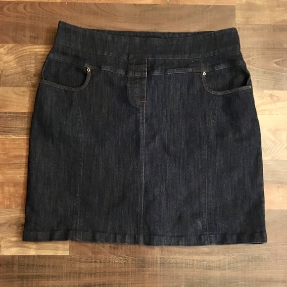 cj banks denim skirts